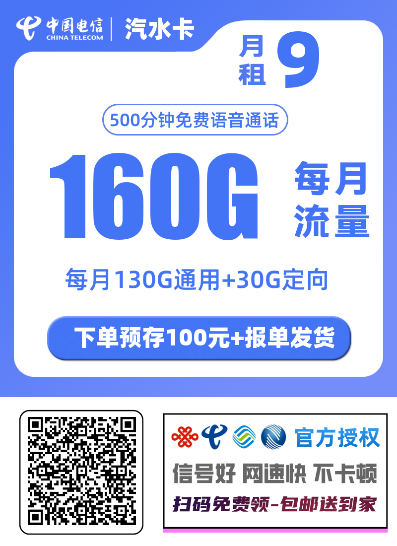 2025电信汽水卡｜9元月享160G流量+500分钟｜18-26岁青年专享（首年9元）12.png